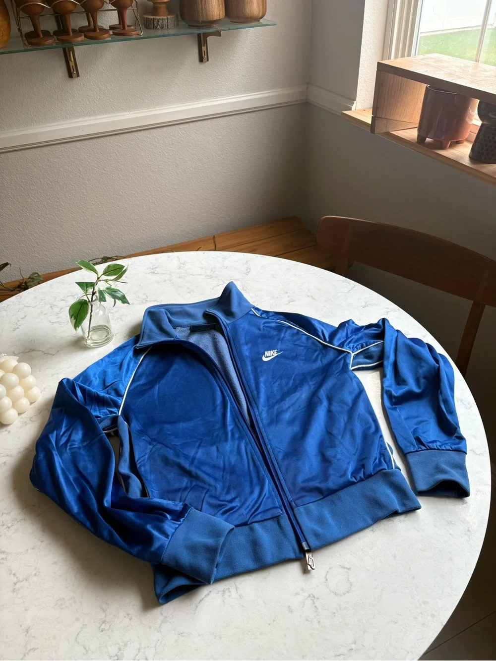 Vintage 1980s Women Nike Royal Blue Track Jacket